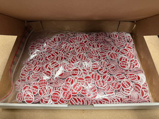 Einkaufswagenchips "REWE Rohrbach" zweifarbig
